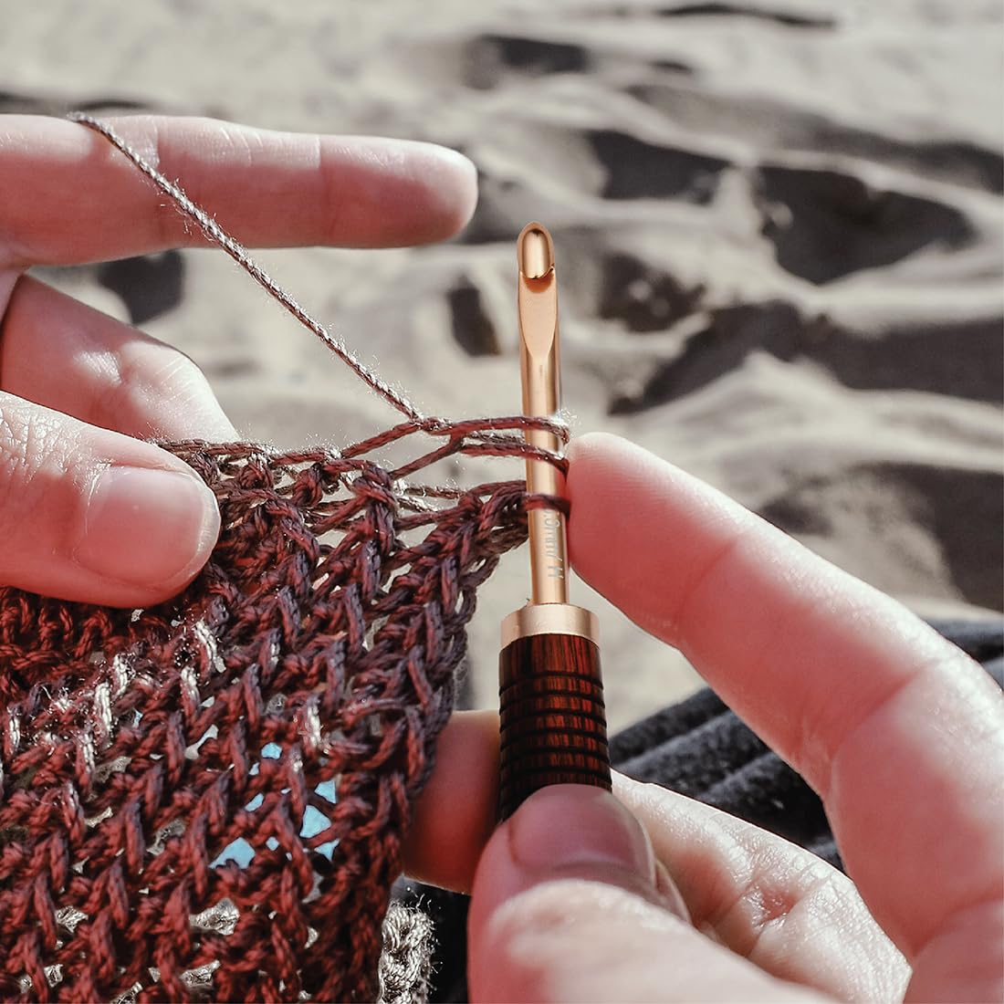 Amazon.com: KnitPro Oasis Chunky Crochet Set - 1 Wooden Handle, 7